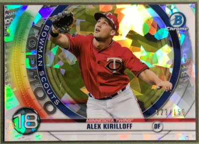 2020 Bowman Chrome Alex Kirilloff BTP-18 Scouts Top 100 RC-Twins Atomic /150