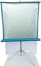Vintage Radiant Custom Colormaster Movie Screen with Tripod Silver Screen 47 48