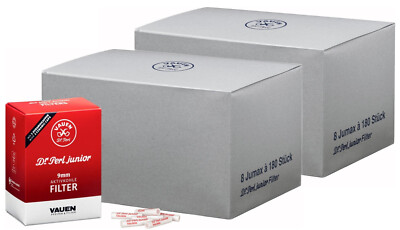 Dr. Perl Junior Aktivkohle Pfeifen Filter JUMAX 16 Boxen 2880 Stück Vauen 9mm