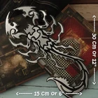 White Scorpion Biker Motorcycle Iron on Embroidered Large Back patch XL