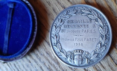 Médaille En Argent Société Des Statistiques De Marseille - Originale - Vintage