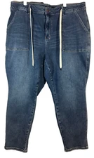 Judy Blue JB88779 Payton Pull On Denim Joggers in Medium Size 22W Stretch B19