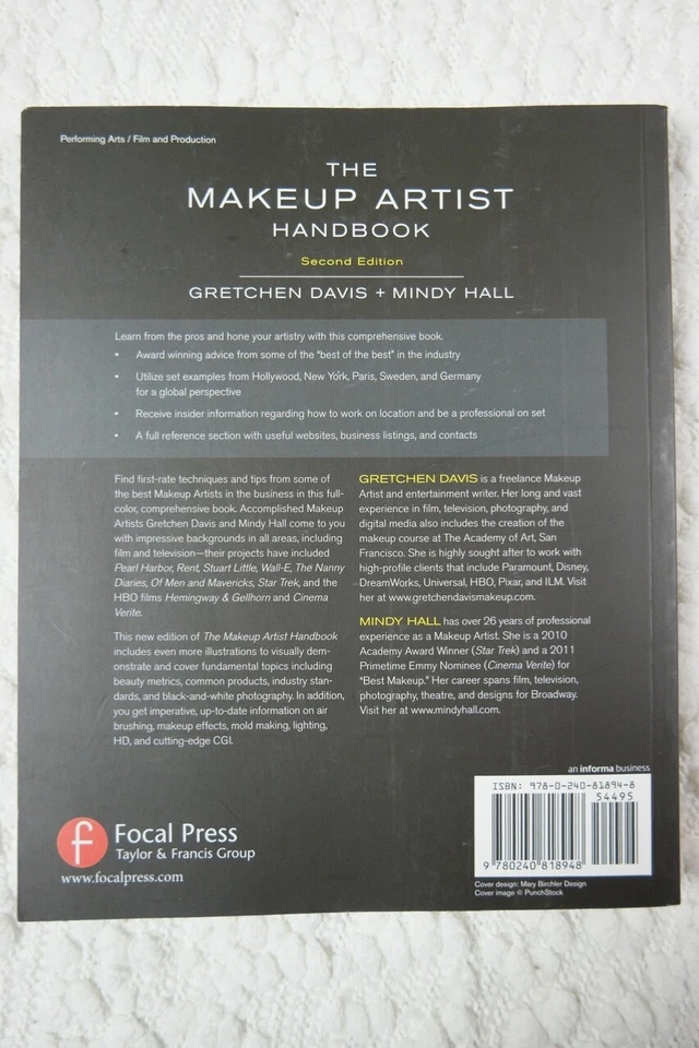 THE MAKEUP ARTIST HANDBOOK by Davis & Hall paperback text book 2012 VGUC - Image 4 of 4