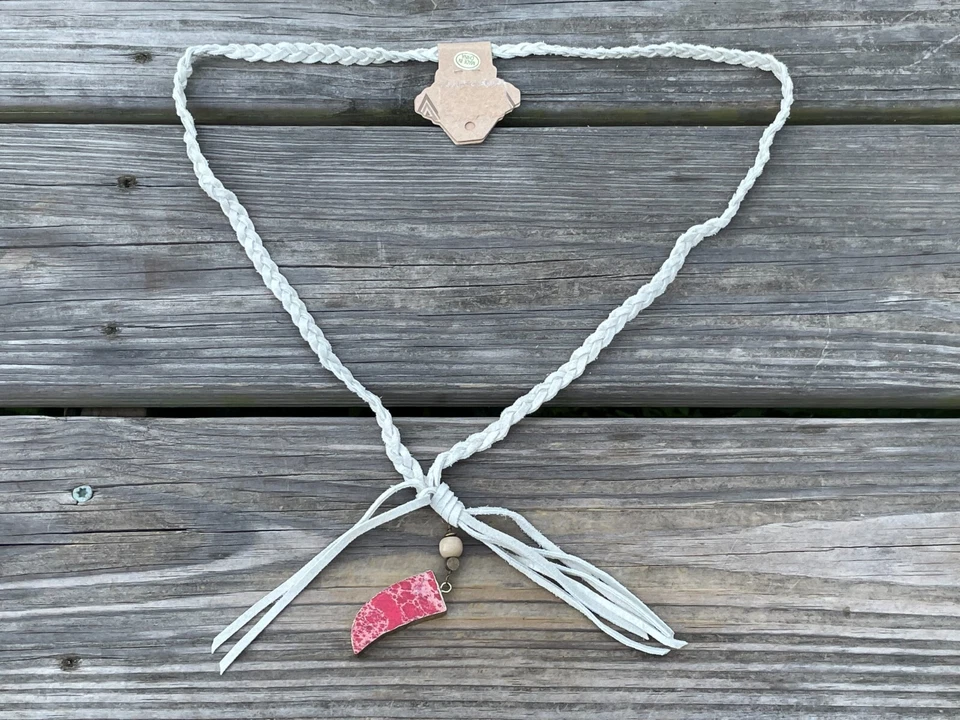 Elise. M Women Necklace Leather Braided Chain Ladies Necklace New - Image 4 of 4