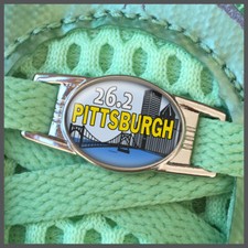 Pittsburgh 26.2 Marathon Runners Shoelace Shoe Charm or Zipper Pull