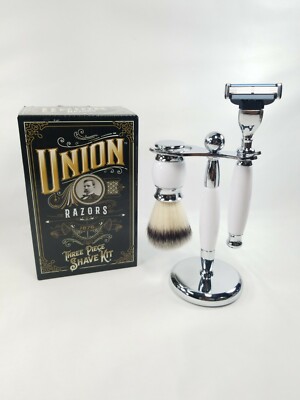 Union Razors 1876 Three Piece Shave Kit- handle - New! Set Christmas ...