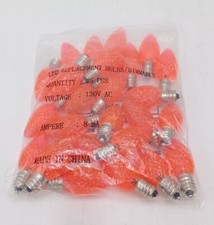 LED Christmas Light Bulbs Faceted LED Retro Fit Dimmable red. 25 units. New