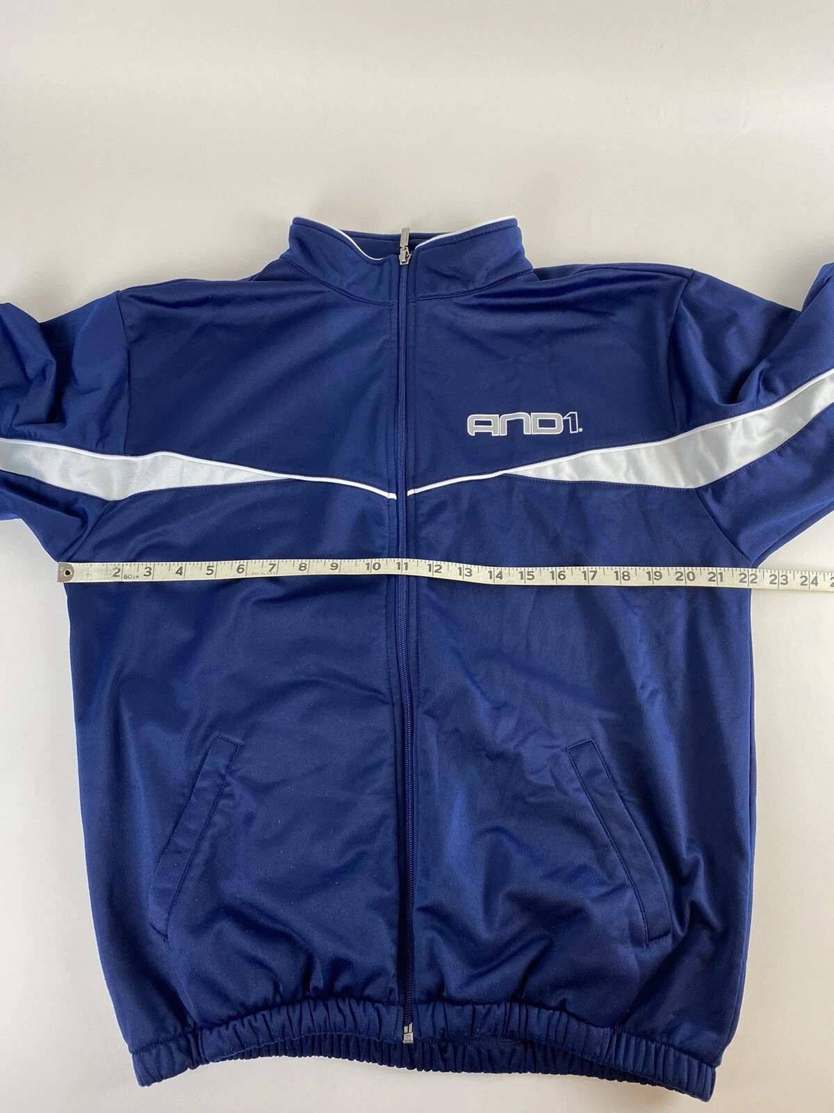 And1 men’s M medium blue with white jacket - product detail image 4