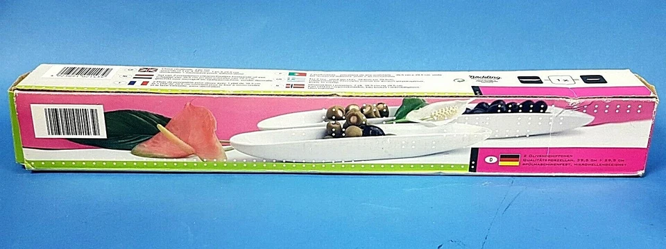 Boeckling Olive Boat Set of 2 White China Tray / Canoe Germany 39.5cm & 29.5cm - Image 2 of 4
