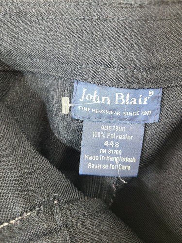 Vintage John Blair Blue Hemmed Business Casual Pants Mens 44 x 27 - Picture 3 of 11