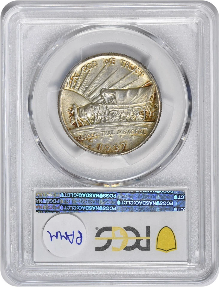1937-D Oregon Commemorative Silver Half MS66 PCGS (CAC) - Image 2 of 2