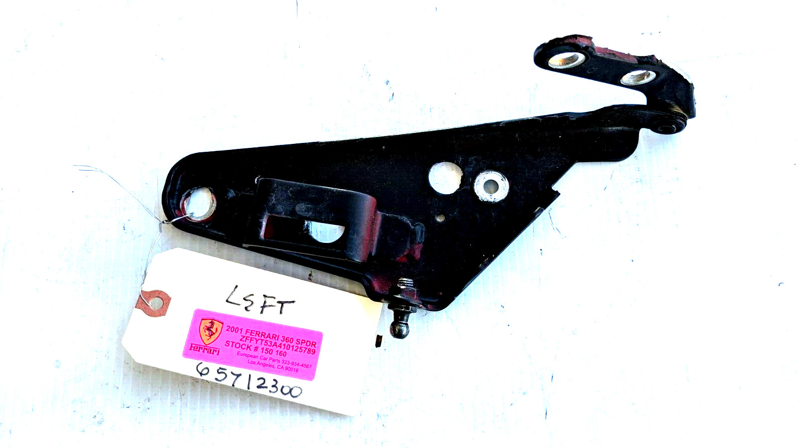 FERRARI 360 F430 SPIDER PARTS  FRONT HOOD LEFT HINGE 65712300