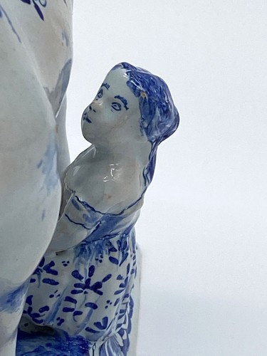 SUPERB LATE 18thc DUTCH DELFT FAIENCE POTTERY COW & MAID BY De Grieksche A - Picture 11 of 21