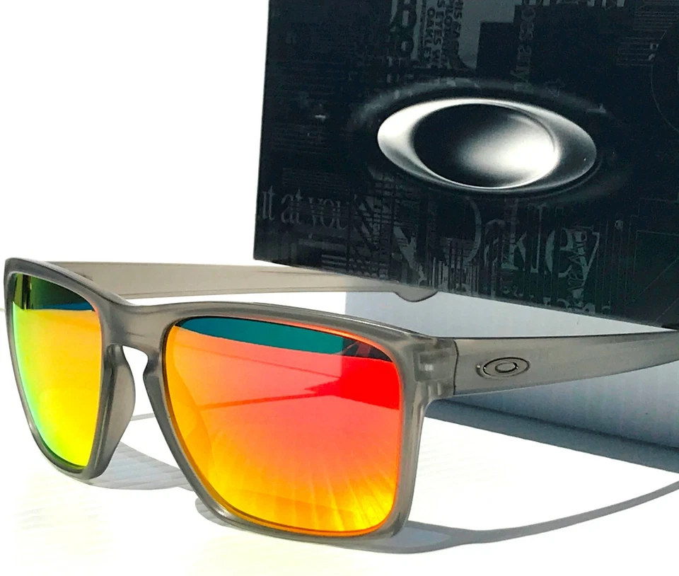 NEW* Oakley SLIVER XL Matte Grey Ink POLARIZED Galaxy Ruby Iridium Sunglass 9341 - Image 3 of 4