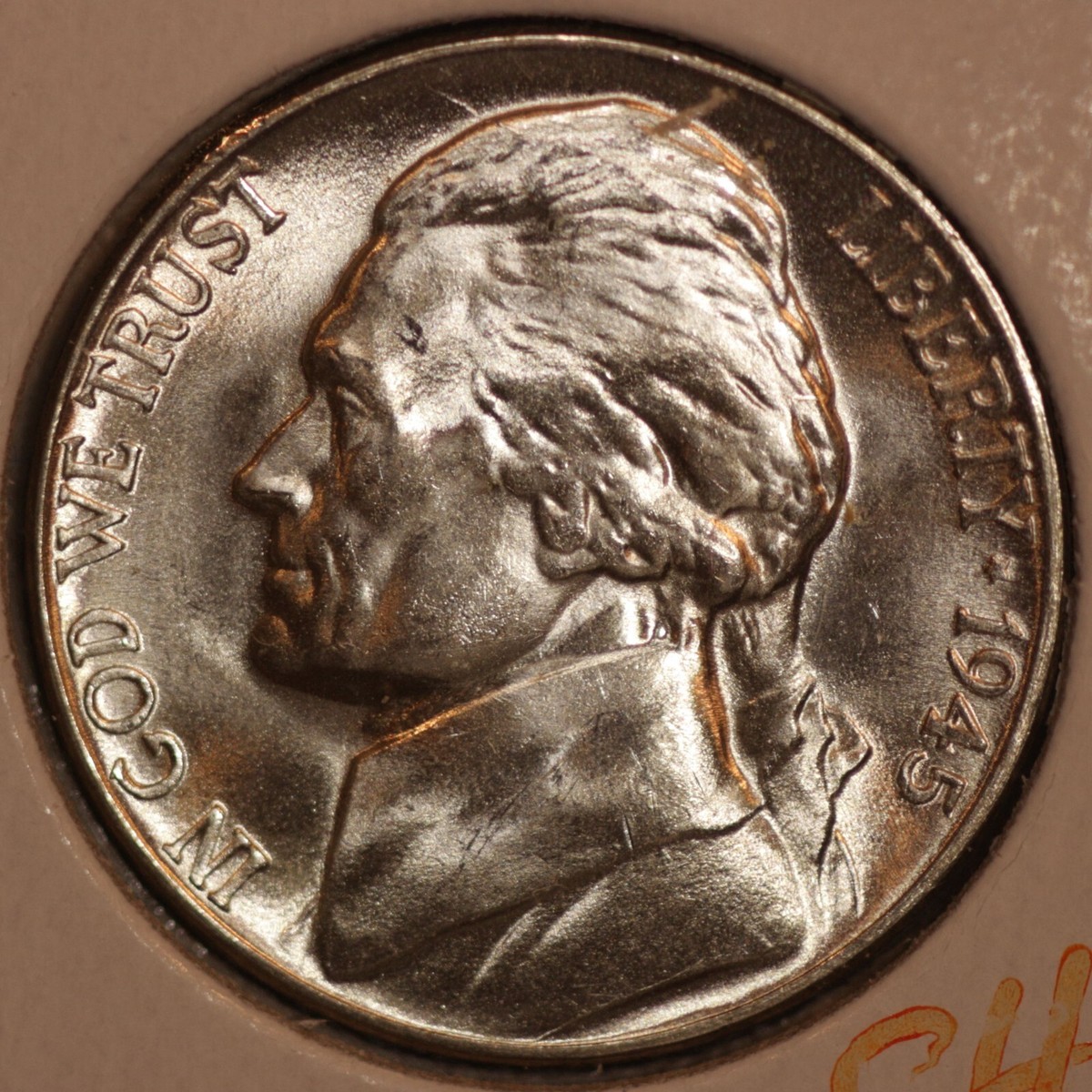 nicho★ 1945-D RPM! Jefferson Nickel CHOICE BU Uncirculated! 45D71