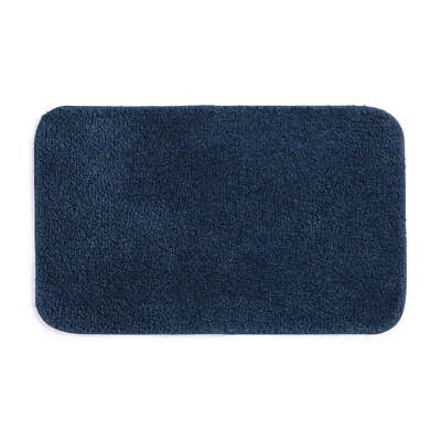 Mainstays Basic Polyester Skid Resistant 20'' x 32'' Bath Rug, Blue Cove
