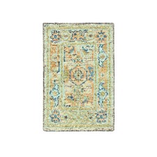 2'2"x3'2" Tan Brown Oushak with Exposed Warps Oxidized Wool Hand Knotted Mat Rug