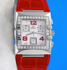 Ladies Omega Constellation Quadra Chronograph Watch - Diamond Bezel - 1847.73.31