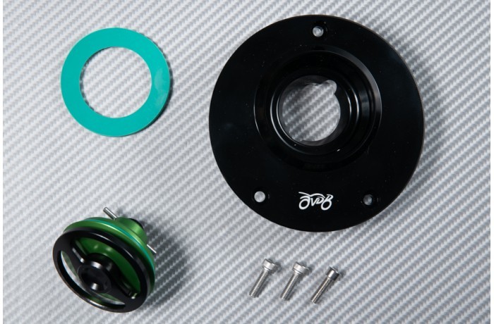 Trappe essence sans clé pour réservoir de Kawasaki ZZR 1400 Performance vert