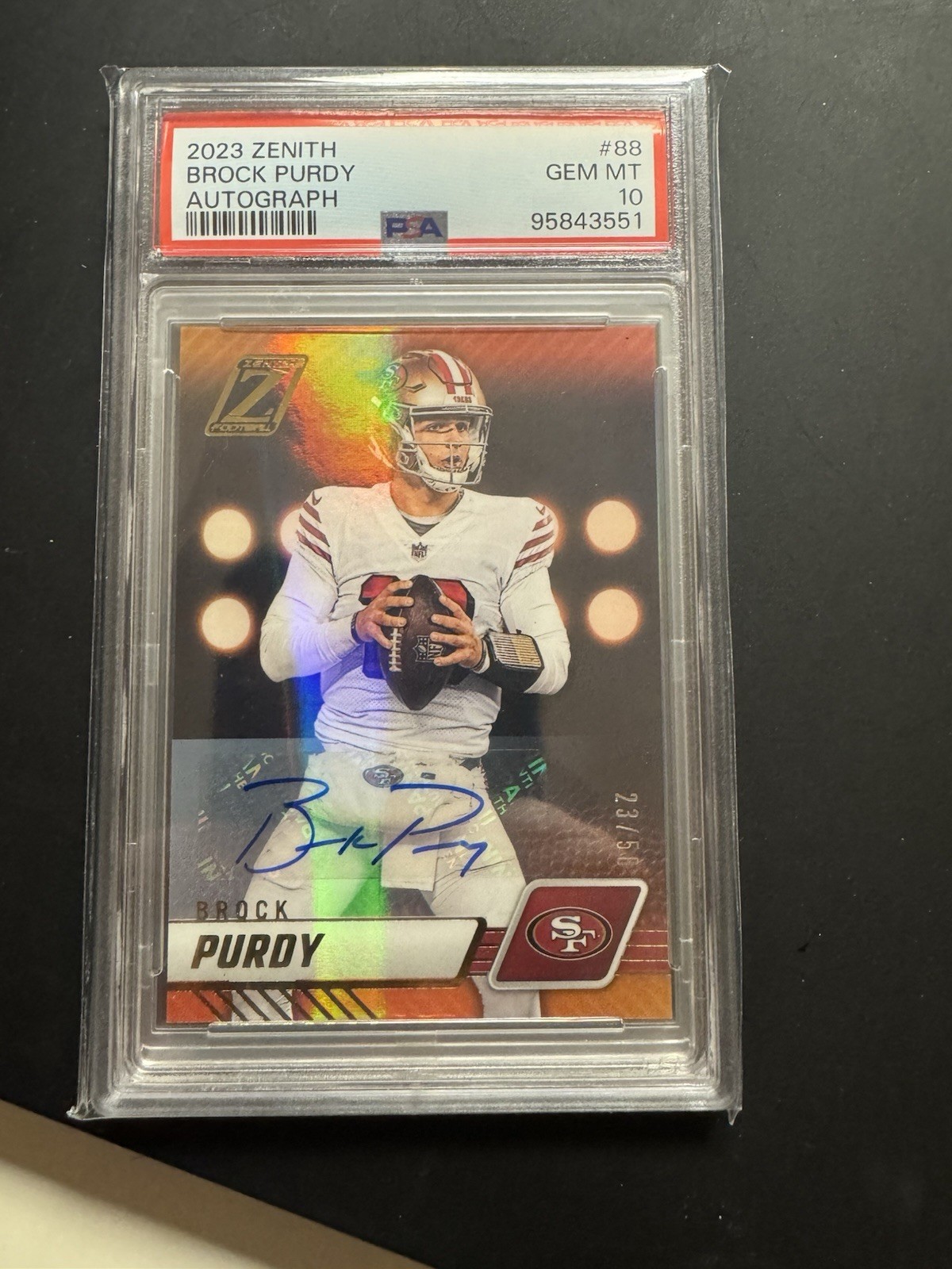 2023 Panini Zenith - Brock Purdy #88 Autographs /50 (AU) PSA 10 🔥🔥
