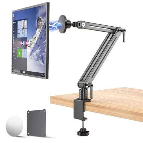 Strong Magnetic Portable Monitor Desk Clamp - 75mm VESA Mount 4.7" up to 18.4"