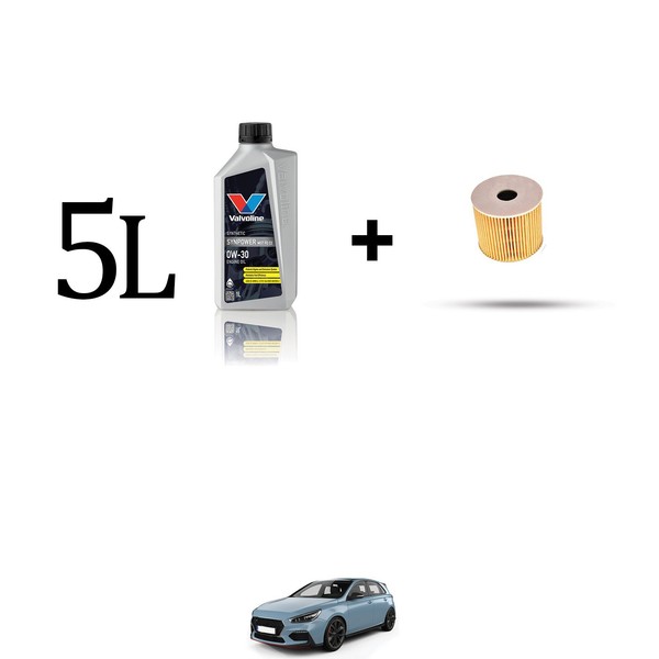 Set ÖLfilter Und 5L FüR Hyundai I30 ( Pd, Pde ) 1.6 Crdi Hybrid 100Kw Von 2020-image