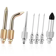 7pcs Grease Gun Accessory Kit, Including 3 Grease Nozzle 1 Needle Dispenser R...