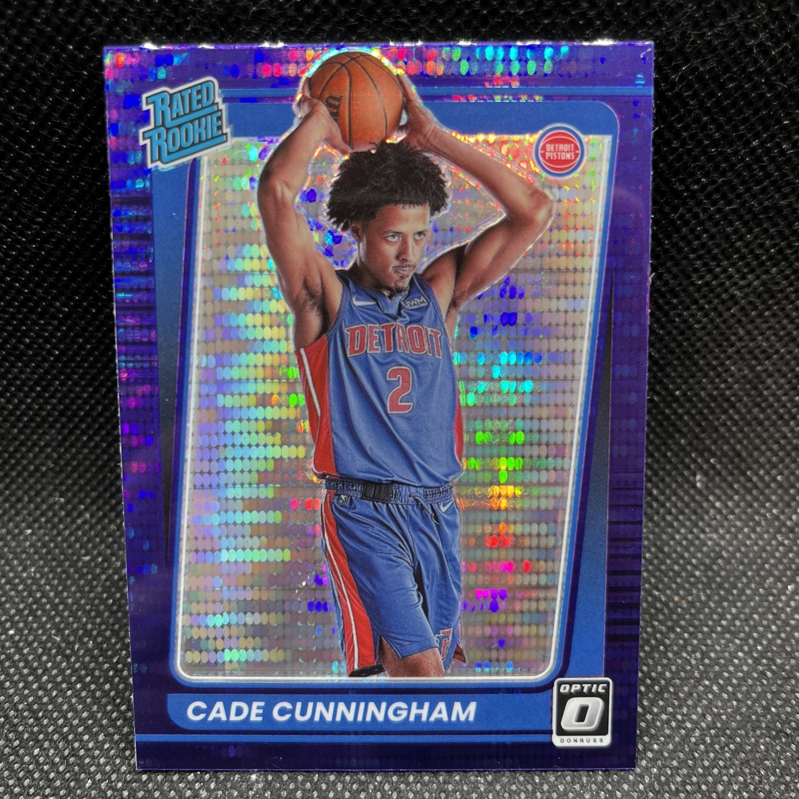 2021-22 Donruss Optic #161 Cade Cunningham Target Purple Pulsar Detroit Pistons