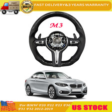 Carbon Fiber Leather Steering Wheel Fit For BMW F20 F22 F23 F30 F31 F32 2012-19