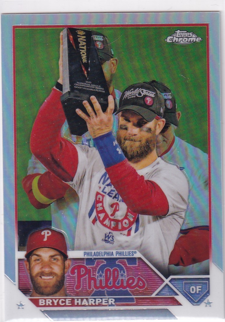 BRYCE HARPER TOPPS CHROME IMAGE VARIATION REFRACTOR PHILLIES SP #3 2023 23
