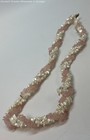 Vintage Faux Pearl & Rose Quartz Beaded Necklace, 88.4g — photo 2