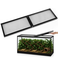 Landhoow 55 Gallon Screen Cover for Hinged Door Pet Reptile Terrarium Screen ...