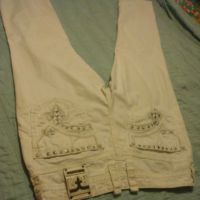Rock Revival Decker Straight Stretch Denim 38x30 White in bag new