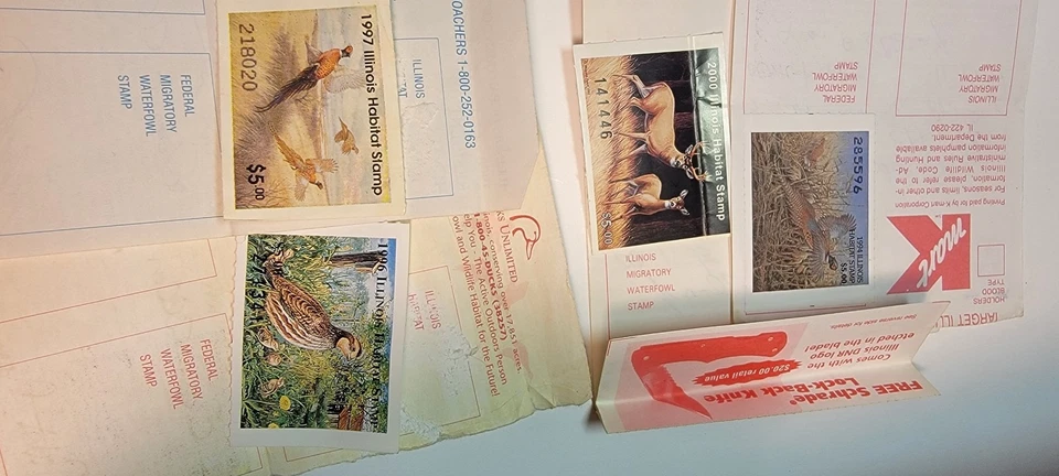Federal Duck Stamp Collection Plus IL Habitat  and water foul Stamps 21 in All - Image 2 of 4