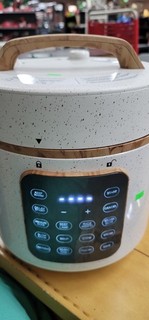 The Pioneer Woman Linen Speckle 6 Quart Pressure Cooker with Touch Control