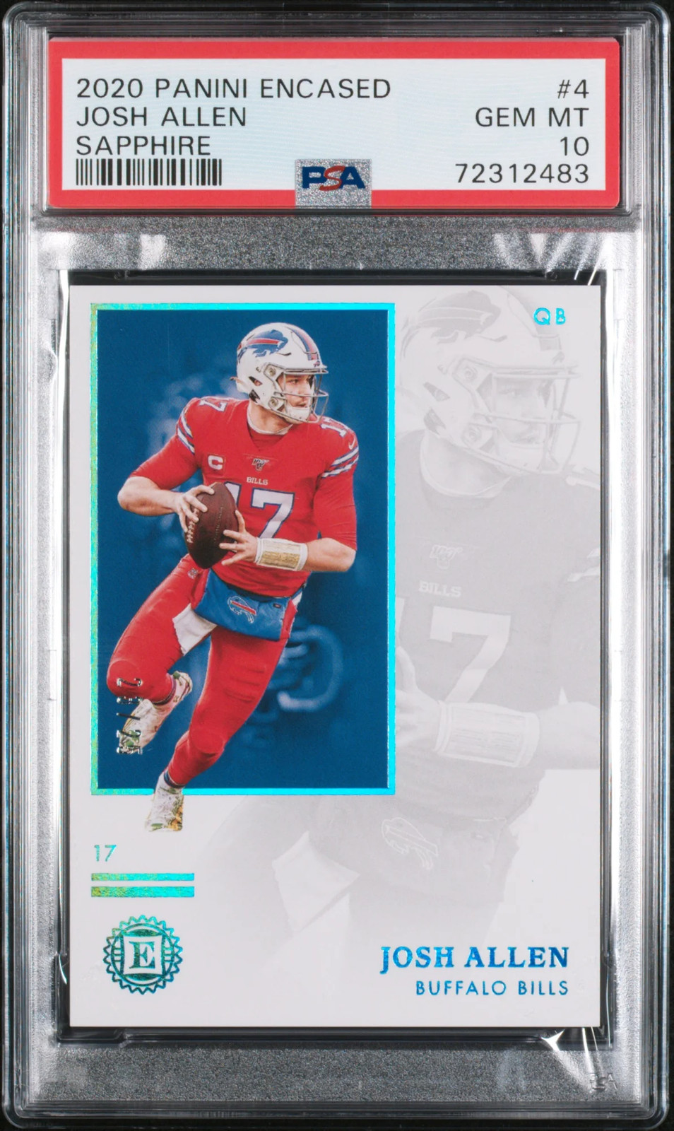2020 Panini Encased Josh Allen Sapphire /25 PSA 10 #4