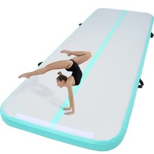 Alfombra de aire de gimnasia, alfombrilla inflable de gimnasia de 4 pulgadas de grosor, caída