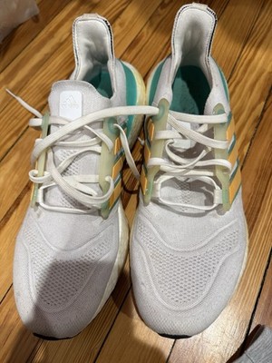Adidas Ultraboost 22 Running Shoes Men's Size 11 White Mint Rush Colorway