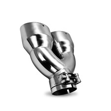 New Dual Exhaust Tip Stainless Steel 8.5 Inch Long 2.5 Inch Inlet 7 Inch Outlet New Dual Exhaust Tip Stainless Steel 8.5 Inch Long 2.5 Inch Inlet 7 Inch Outlet