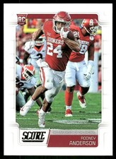 2019 Panini Score #340 Rodney Anderson Rookie RC Oklahoma football card. rookie card picture