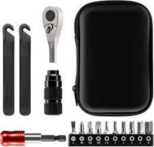 Bike Repair Tool Kit with 10 Magnetic Bits Alloy Multitool Portable