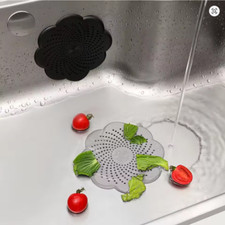 Silicone Sink Strainer Drain Cover Anti-Clog Hair Catcher Filter