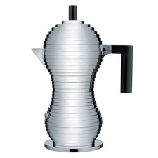 Alessi -  Pulcina Espresso Coffee Maker - 6 Cup - Red MDL02/6 B BLACK