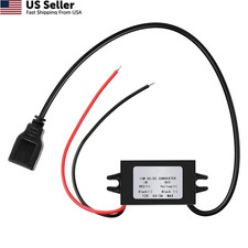 Weewooday 1 Piece 12v to 5v Dc Converter Buck Module USB Output Power Black