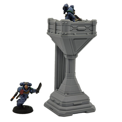Wachtturm - SciFi Aussichtsturm - Wargaming Tabletop Streudrain & Landschaft