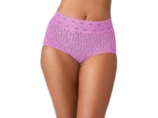 Wacoal Women's Halo Lace Full Brief Panty in Purple Size Small NWT