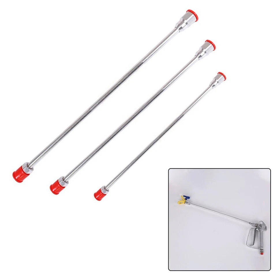 3 Stück Airless Spritzpistolen Verlängerung 20/30/38cm Aluminium - Bild 2 von 4