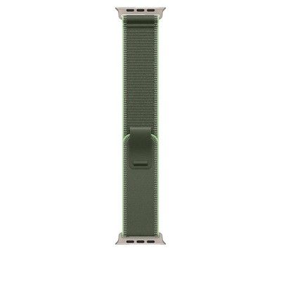 APPLE 49 mm Trail Loop (S/M), Ersatzarmband, Grün/Neon - Titan Natur