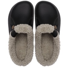 JTQHB Fleece Lined Clogs Fur Fuzzy Fluffy Waterproof Slippers Women Men...