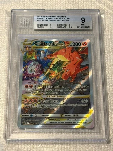 Charizard VSTAR SWSH262 Sword & Shield Black Star Promo Holo Rare PSA BGS 9 Mint